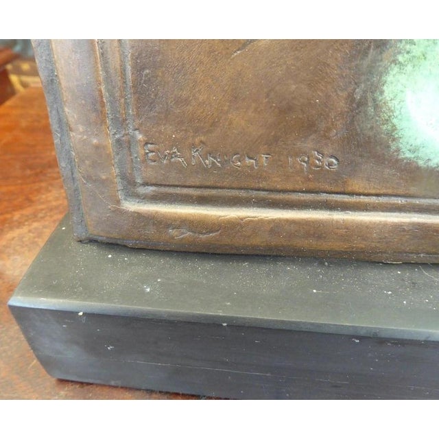 Eva Knight, Figure of a Girl, 1930, Bronze and Granite For Sale - Image 6 of 18