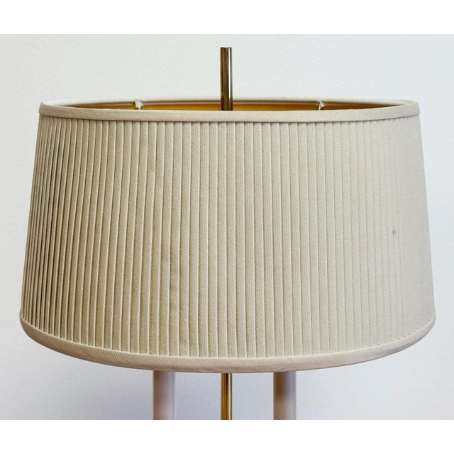 Brass Vintage Stiffel Modern Bouillotte Style Brass Table Lamp For Sale - Image 8 of 10