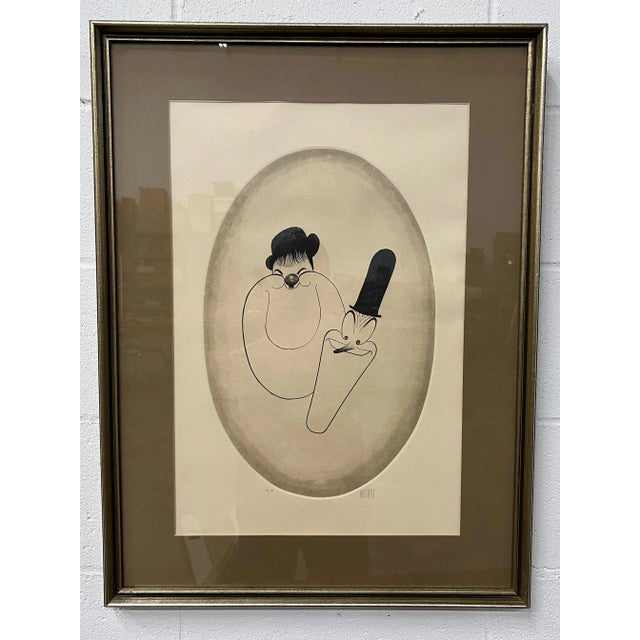 1970s Al Hirschfeld Laurel & Hardy Etching - Signed & Numbered For Sale - Image 5 of 5