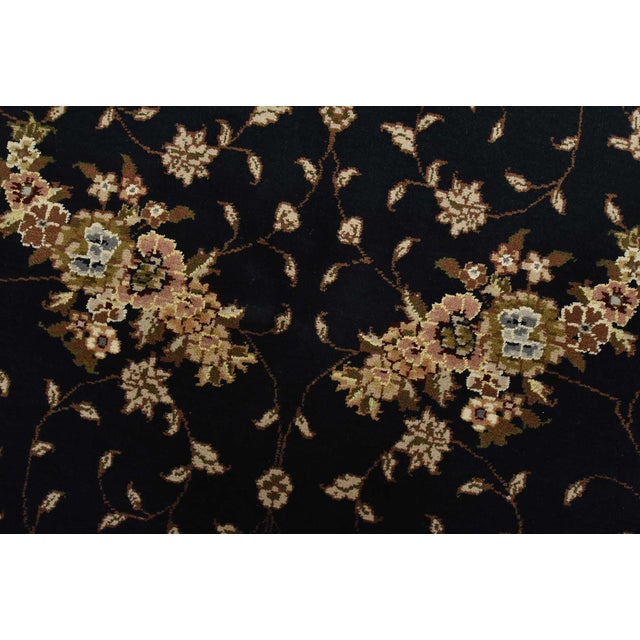 Tabriz Rug 5’9” X 9′ Blue Wool/Silk Traditional Hand-Knotted Oriental Carpet For Sale - Image 9 of 15