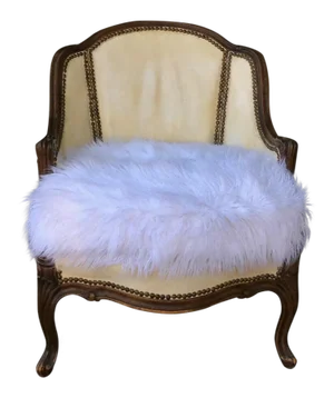 Vintage Leather & Faux Fur Club Chair