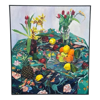 1980s Large Contemporary Still Life Painting For Sale