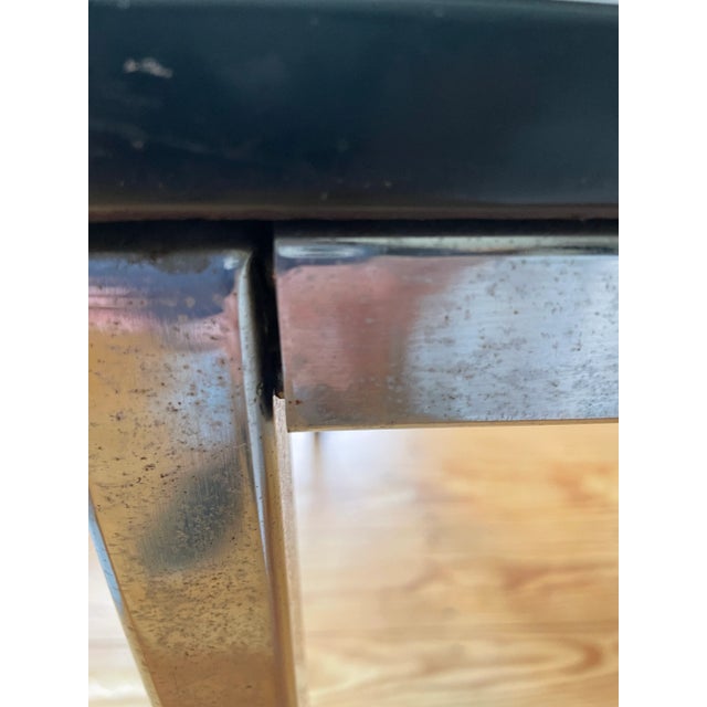 1970s Postmodern Chrome Game or Card Table For Sale - Image 9 of 13