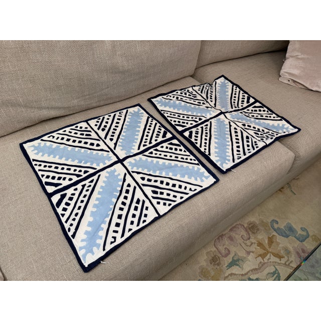 Design Plus Gallery presents a Pair of Sienna Large Tile Throw Pillow Cases from Serena & Lily. Both sides of the pillow...