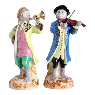Meissen Style "Affenkapelle" Monkey Violinist For Sale
