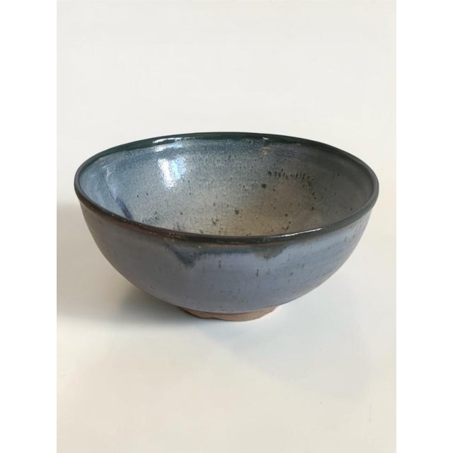 Ceramic Stoneware Bowl on a Foot by Nathalie Pierlot, Ratilly, Puisaye, 1990s For Sale - Image 7 of 7
