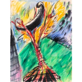 1986 Adrienne Anderson Abstract Acrylic Painting For Sale