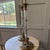 Art Deco 1980s John Richard Pillar Lamps Features Detailed Brass Palm Frond Accents and a Leaded Crystal Column - a Pair For Sale - Image 3 of 12