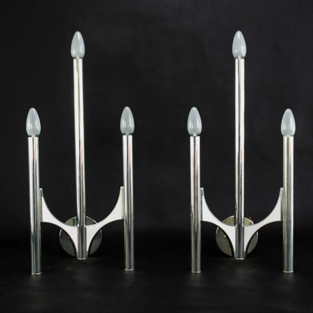 1970s Large Vintage Sconces from Sciolari, 1970s, Set of 2 For Sale - Image 5 of 10
