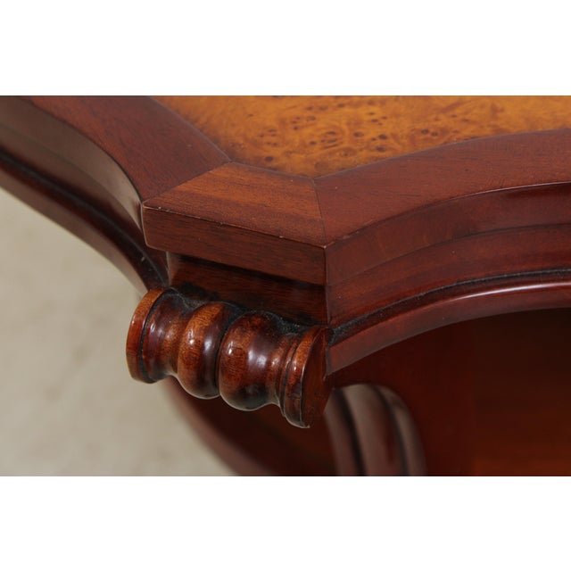 Gorgeous Burl Wood 2 Tier Coffee Table For Sale - Image 12 of 16