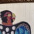 Amazing Fun Colorful Folk Art Piece of Bird Art, Zipper and Sand Art by Artist Hazel Sprinkle For Sale - Image 4 of 8