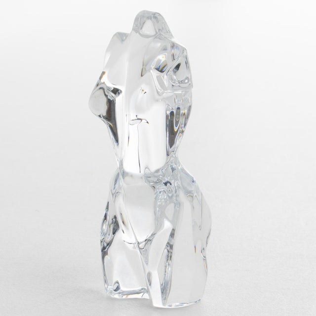 1970s Pedro Ramirez Vasquez for Daum Crystal Athena Cubist Torso Female Sculpture For Sale - Image 5 of 11