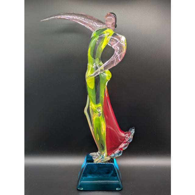 Murano 1990s Original Murano Glass "Bailadore" Sculpture: Signed Voltolina For Sale - Image 4 of 11