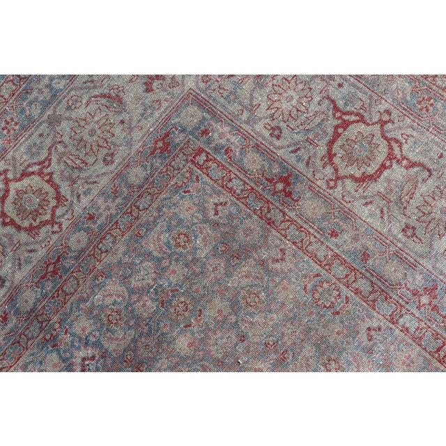 Antique Persian Tabriz Rug All-Over Floral Design 10'10 X 13'0 For Sale - Image 13 of 13