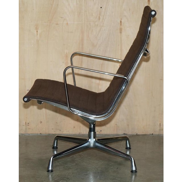 Brown EA 108 Swivel Desk Chair by Charles and Ray Eames For Sale - Image 15 of 17