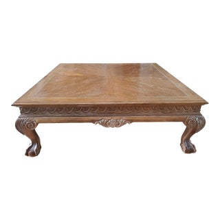 Vintage French Louis Xv Style Square Cocktail Table For Sale