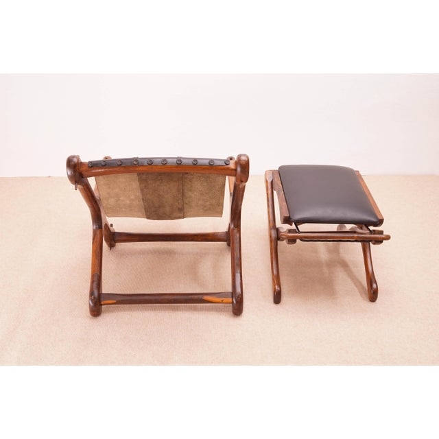 Mid-Century Modern Set of Sling Chair & Ottoman by Don Shoemaker for Señal, S.A., 1960s For Sale - Image 3 of 12