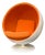 Ball Chair in White and Orange by Eero Aarnio for Asko, Finland, 1960s For Sale