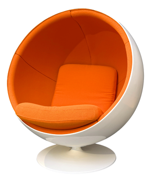 Ball Chair in White and Orange by Eero Aarnio for Asko, Finland, 1960s