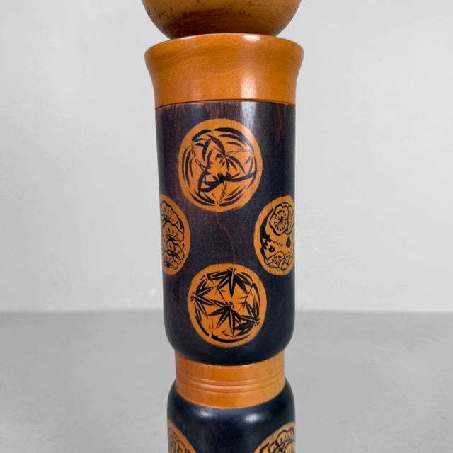 Black Large Sōsaku Kokeshi by Sato Suigai, Japan, 1960s For Sale - Image 8 of 11