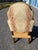 French Provincial Vintage French Regence Gold Velvet Armchair With Embroidered Crest & Damask Back For Sale - Image 3 of 14