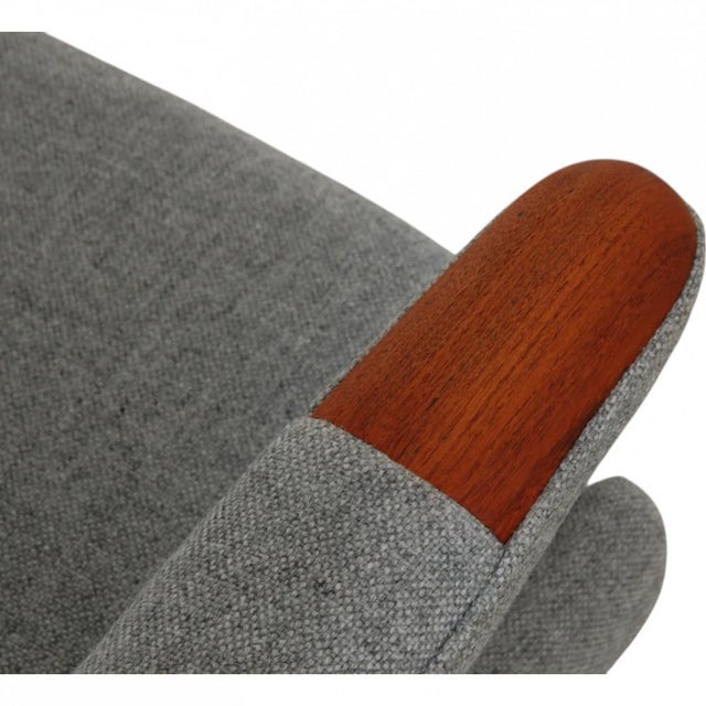 Papa Bear Chair in Grey Hallingdal Fabric by Hans Wegner, 1970s For Sale - Image 14 of 18