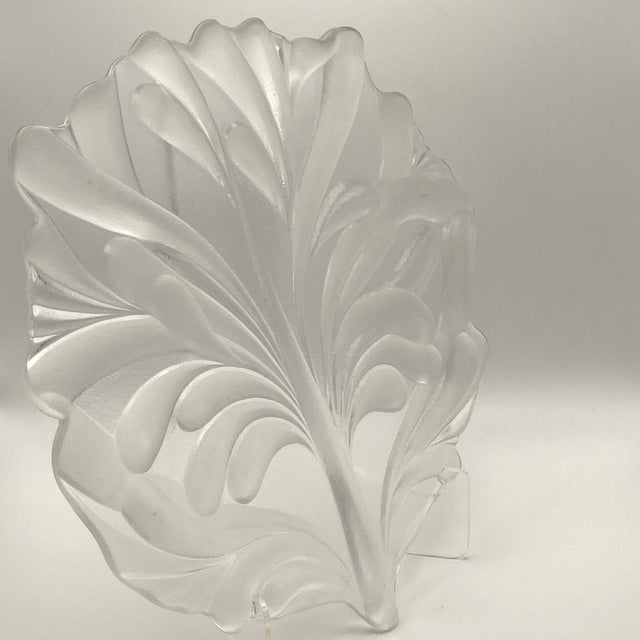 Mikasa Vintage Walther Crystal for Mikasa “Folia” Cake Plate, Serving Platter by Larry Laslo For Sale - Image 4 of 18