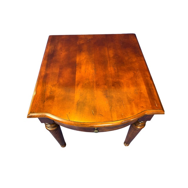 Sherrill Furniture Sherrill Occasional CTH Vintage Fruitwood Side Table With Drawer For Sale - Image 4 of 5