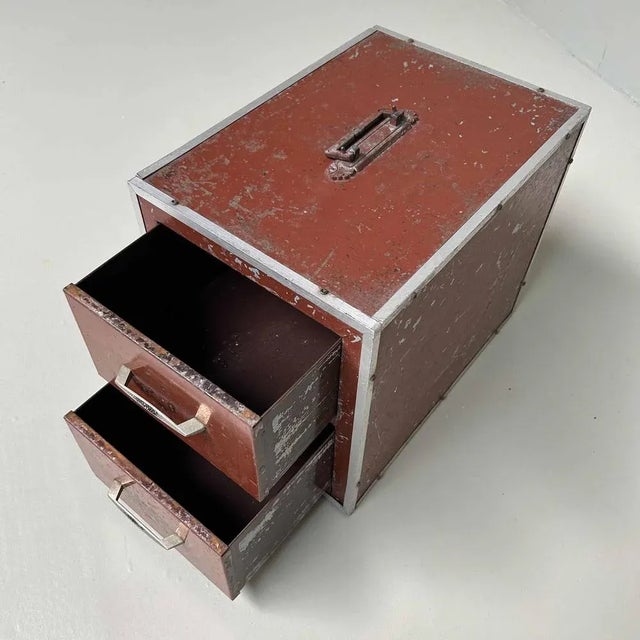 Metal Shōwa Period Metal Drawer Cabinet, 1970s For Sale - Image 7 of 13