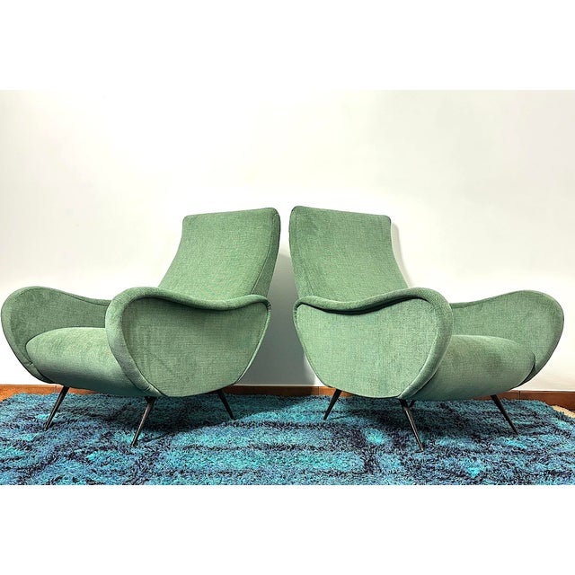 Marco Zanuso Italian Lady Lounge Chairs Attributed to Marco Zanuso, 1960s, Set of 2 For Sale - Image 4 of 12