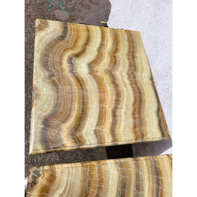 20th Century Faux-Marble Painted Tables, 1950s, Set of 2 For Sale - Image 10 of 13