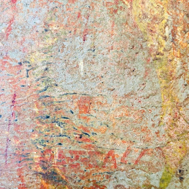 Figurative Mid 20th Century Original Luciano Spazzali Painting "Figura Con Strumento" For Sale - Image 3 of 13