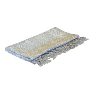 Tribal Taupe Batik Throw For Sale