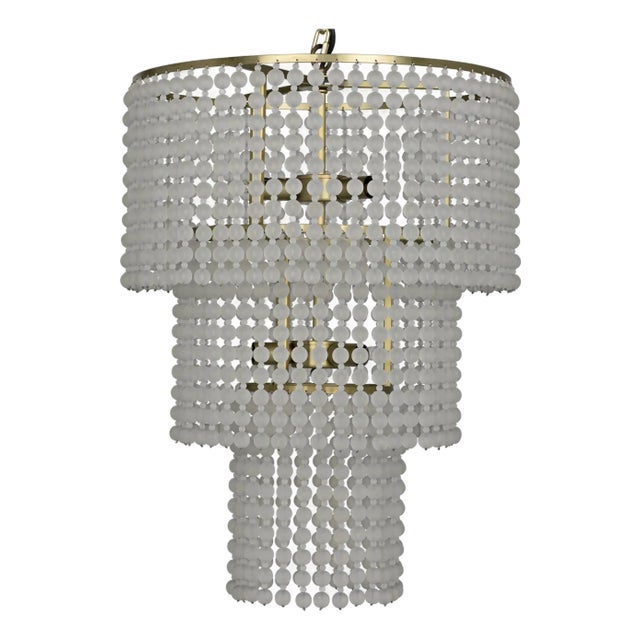 NOIR Fatima Chandelier, Antique Brass For Sale