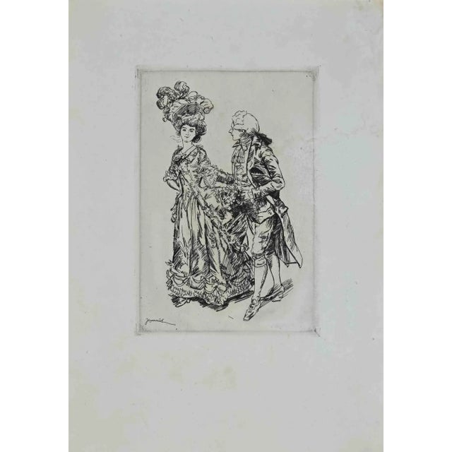 Scene from "The Life of Casanova" is an original Etching realized by Georges Jeanniot. Good condition except for some...