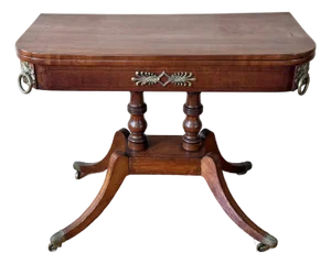 Antique Flip Top Convertible Console to Game Table