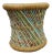 Mid-Century Woven Rope & Fabric Stool For Sale