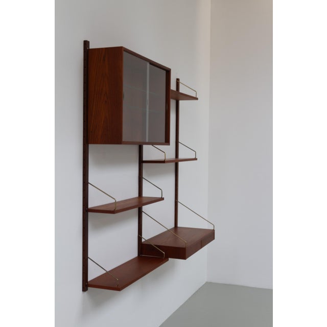 Danish Modern 2-Bay Modular Teak Wall Unit by Poul Cadovius for Cado, 1960s. Mid-Century Modern 2 bay shelving system...