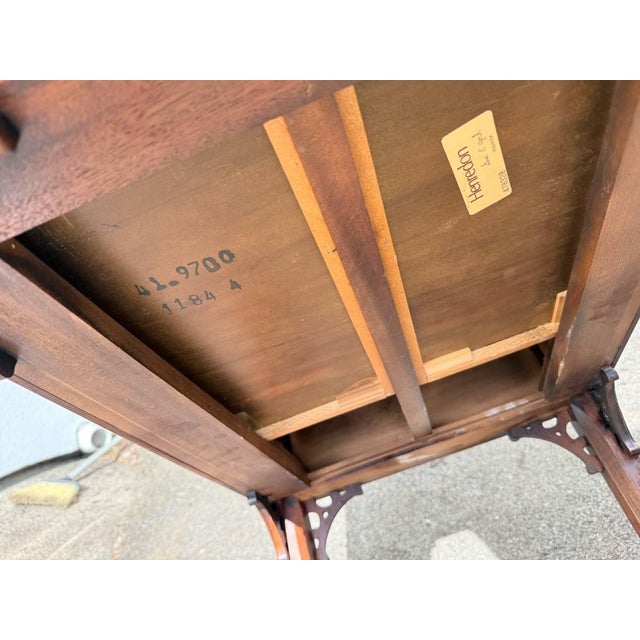 English Chippendale Style Aston Court by Henredon Side Table For Sale - Image 3 of 12