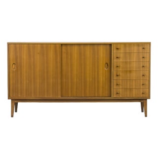 Mid-Century Walnut Sideboard by Georg Satink for WW Möbel, 1950s For Sale