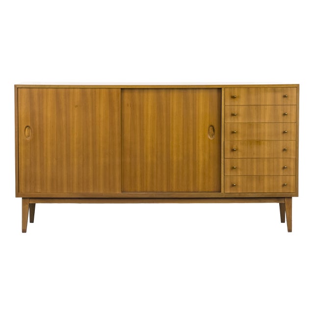 Mid-Century Walnut Sideboard by Georg Satink for WW Möbel, 1950s For Sale