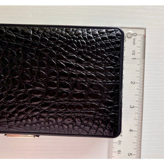 Black 1990s Rostfreier Stahl Gentlemen’s Grooming Tools Kit - Manicure Set & Black Embossed Leather Travel Case / Stainless Steel, Germany For Sale - Image 8 of 12