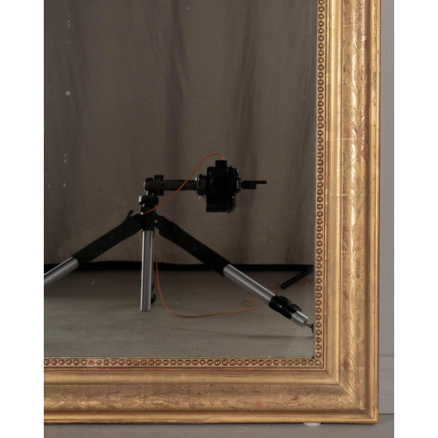 Early 20th Century French Louis Philippe Style Gilded Mirror 33.75"w X 48"h For Sale - Image 5 of 8