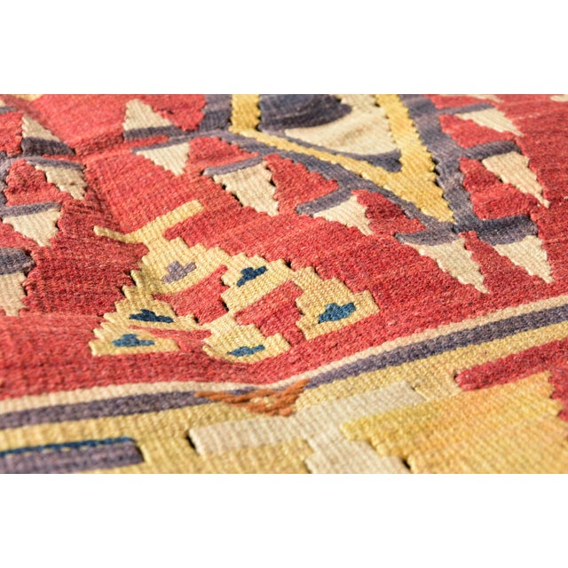 Red 1960s Southwestern Traditional Handmade Cappadocia Kilim Rug For Sale - Image 8 of 10