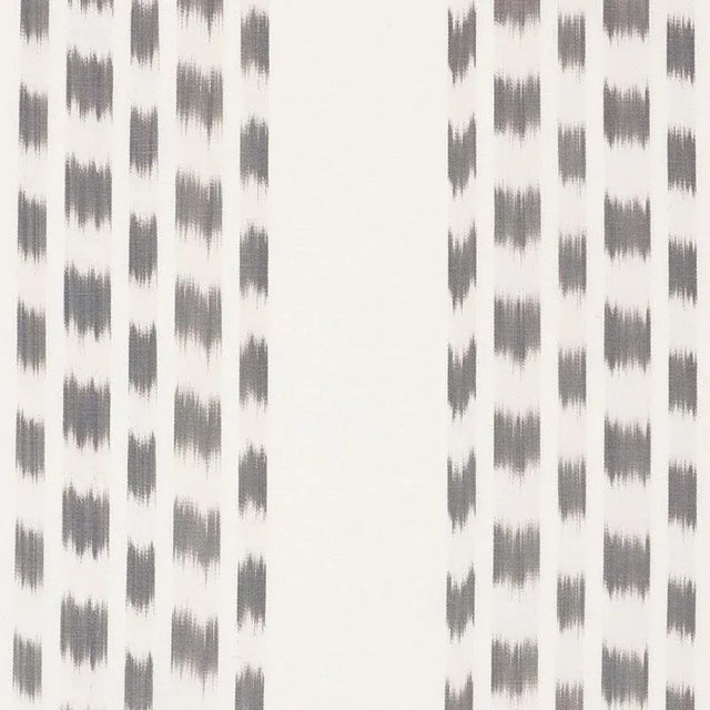 Schumacher Izmir Stripe Fabric in Grey For Sale