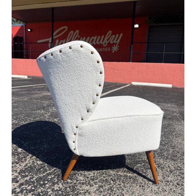 Mid-Century Modern Restored Mid Century Slipper Chair For Sale - Image 3 of 8