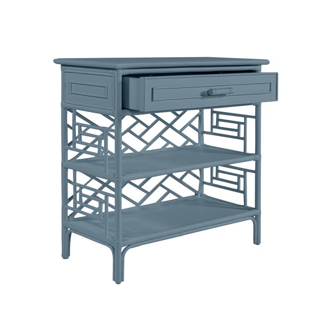 Chippendale Chippendale End table, Regatta Blue For Sale - Image 3 of 6