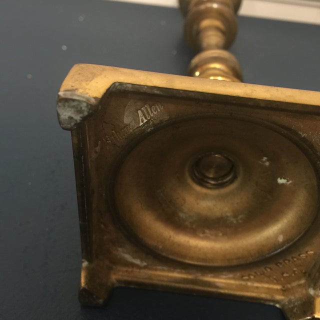 Ethan Allen Solid Brass Candle Holder Chairish