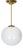 Mid-Century Modern Pendant Light in Brass and Glass, 1950s For Sale