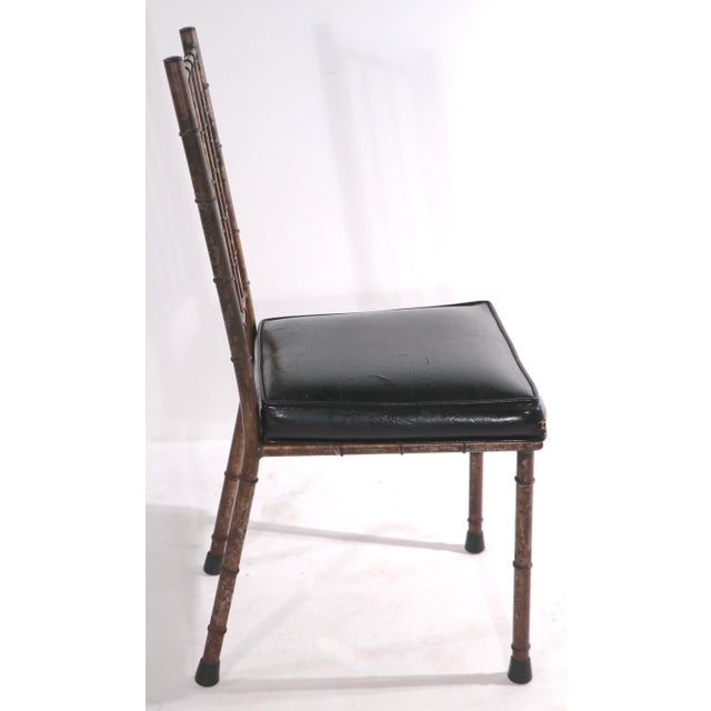 Faux Bamboo Side Chair by Schoolfield Industries For Sale - Image 9 of 12
